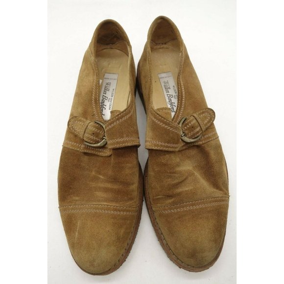 Wilson & Dean Wilkes Bashford Brown Leather Cap Toe Buckle Loafer Shoes Mens 7.5 - Picture 7 of 10